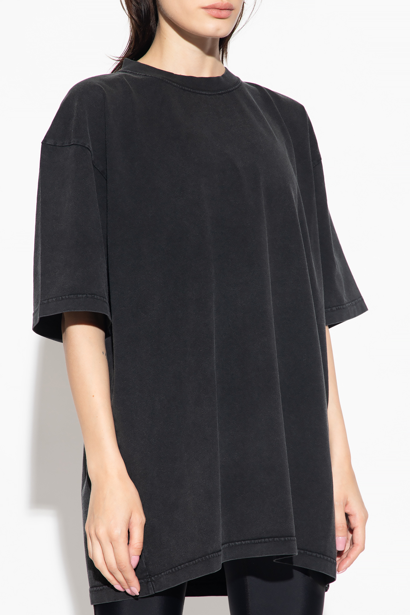 shirt with rhinestone logo Balenciaga